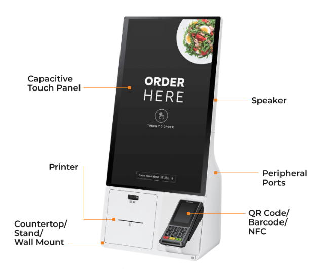 Smart kiosk POS specifications UAE